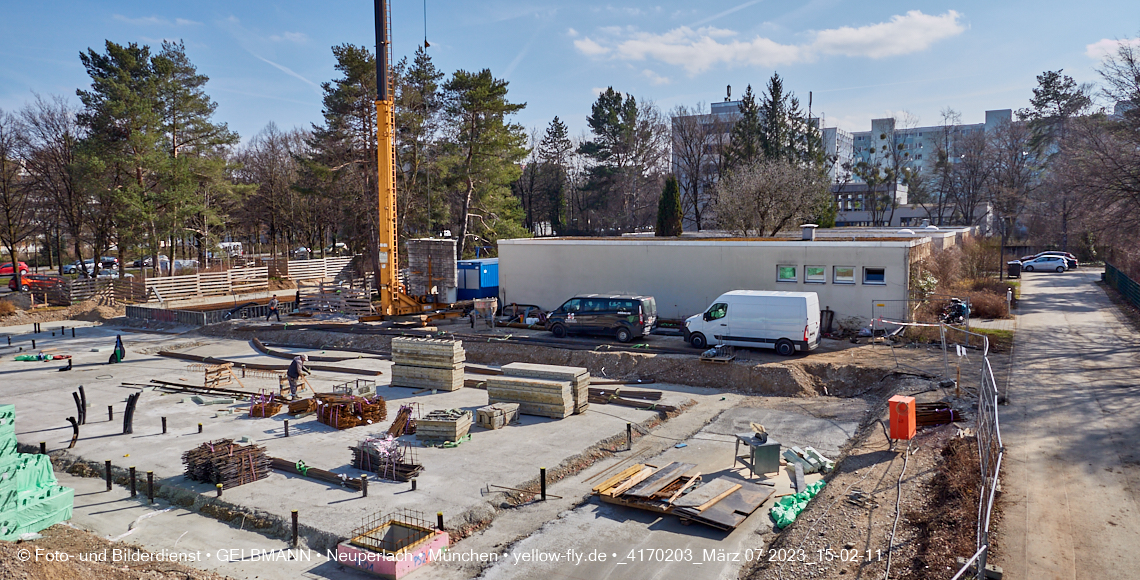 07.03.2023 - Baustelle an der Quiddestraße Haus für Kinder in Neuperlach